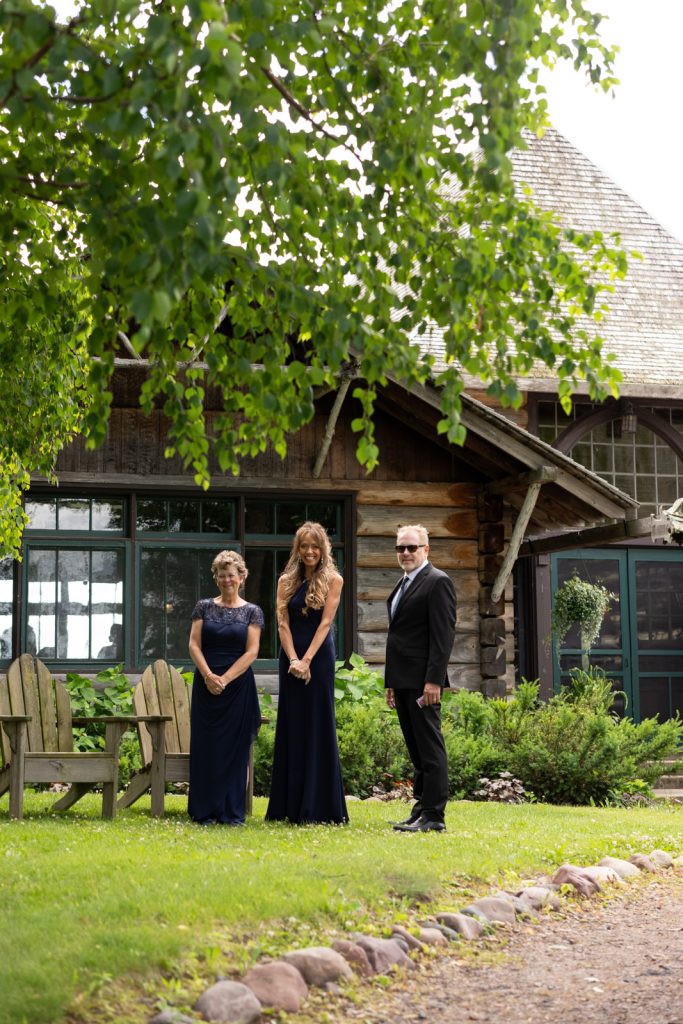 Brittany and Cole's wedding party at Stout’s Island Lodge in Birchwood, Wisconsin and Red Cedar