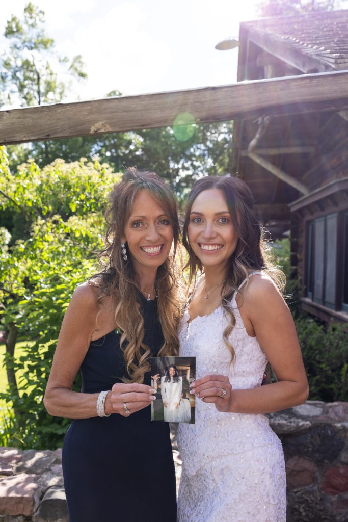 Brittany and Cole’s wedding photography at Stout’s Island, Birchwood, Wisconsin, featuring the bride and a