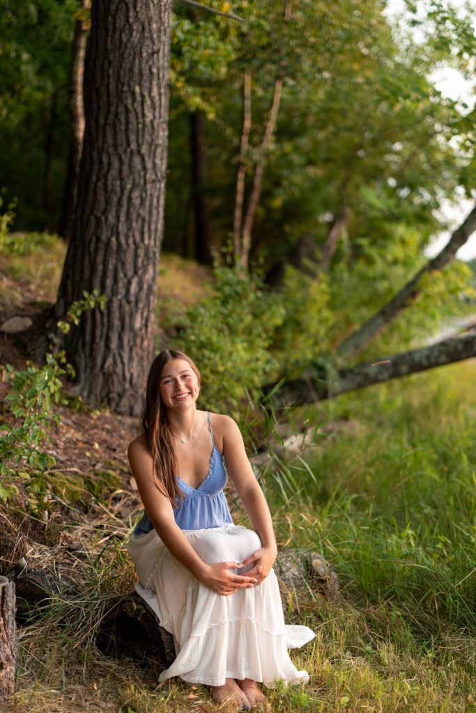 Senior portrait of Abby Hayward, a graduate from Hayward Wisconsin High School, smiling naturally