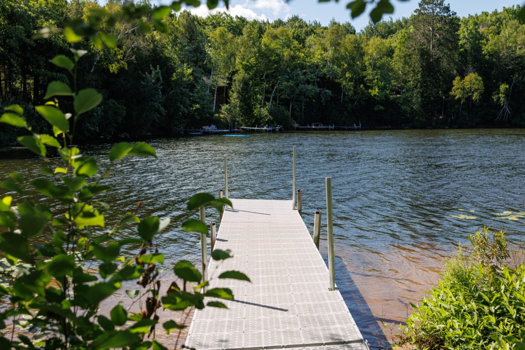 Scenic view of Lake Namekagon at Lakewoods Resort in Cable, Wisconsin, showcasing the beautiful destination