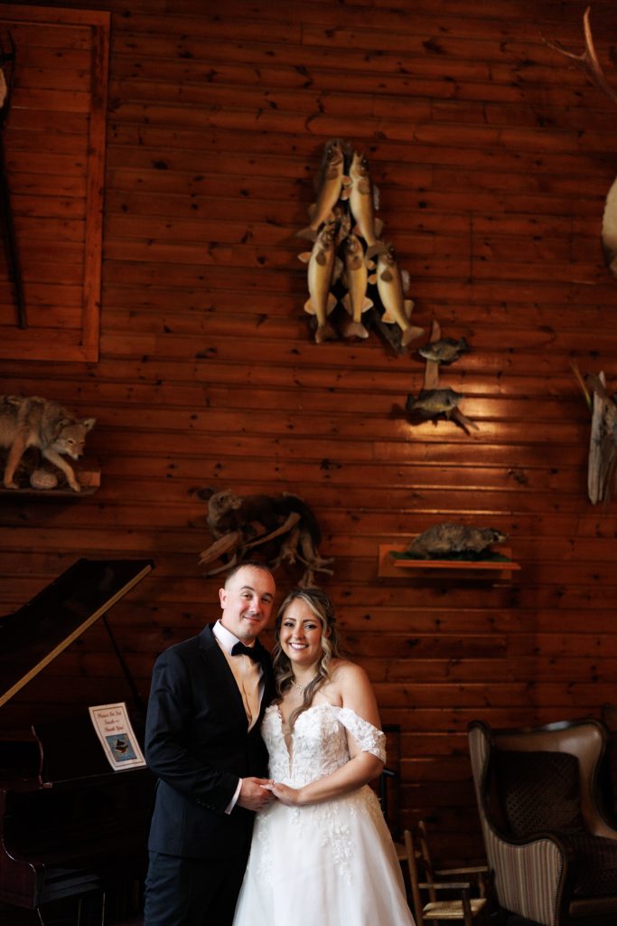 Bianca and Nick, the happy couple, pose for a portrait at their destination wedding
