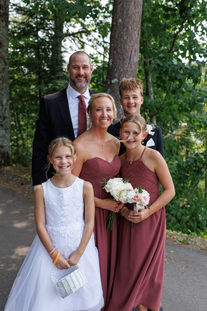 Bride Bianca with groom Nick and their family, captured by Beau Petersen Photography