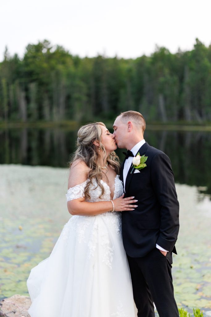 Bianca and Nick, the newlyweds, share a tender kiss during their destination wedding photography session