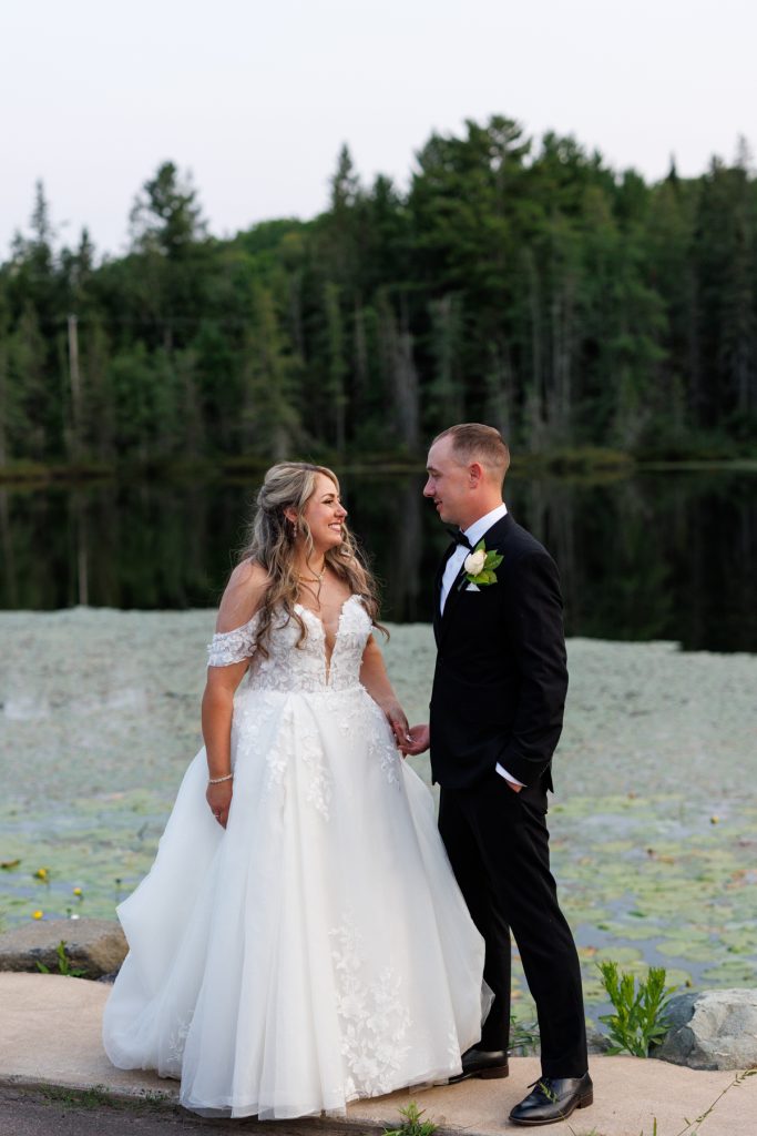 Bianca and Nick, the happy couple, share a loving moment at their destination wedding