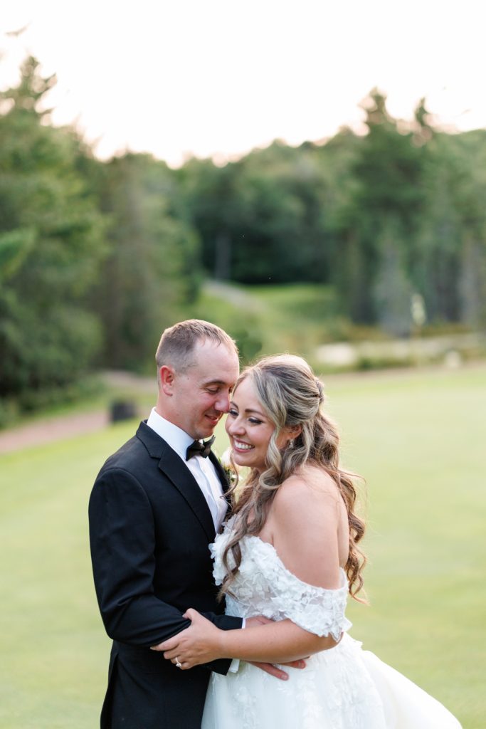 Bianca and Nick, the happy couple, share a tender moment during their destination wedding